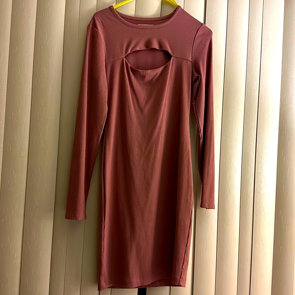 Long sleeve tight mini dress